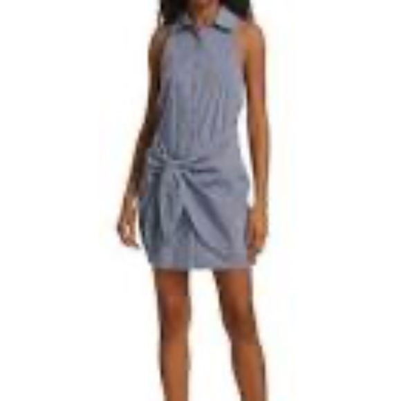 CINQ A SEPT GINGHAM TIE DRESS--Fits like a 10-12 - Picture 3 of 3